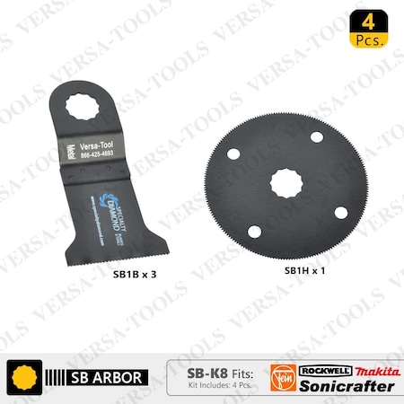Versa Tool 4 PC Oscillating Saw Blade Set SB-K8
